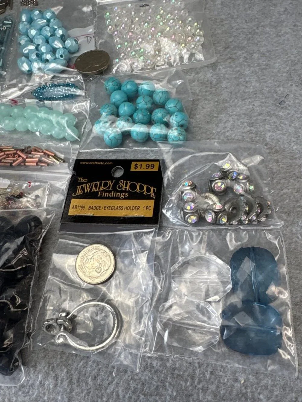 Assorted Beads & Charms Jewelry Making Kit Chain Jewelry Findings